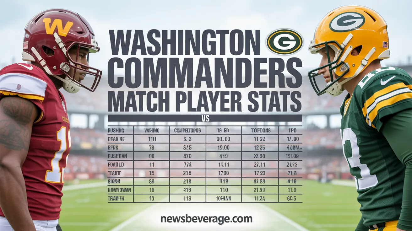 Washington Commanders vs Green Bay Packers Match Player Stats: Shocking Showdown Revealed 2026